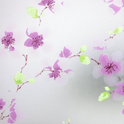 Fönsterfilm med japanska körsbärsblommor